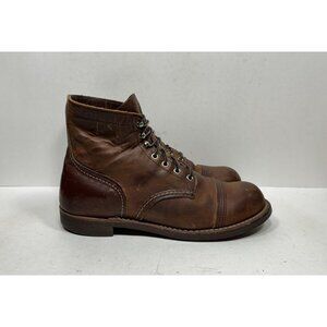 Red Wing 8085 Iron Ranger Work Boots Copper Brown Leather Mens 9.5 D USA Made